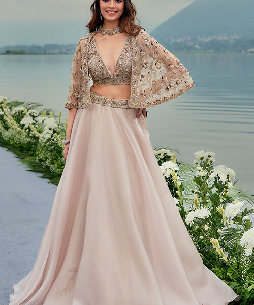 Skirt and Cape with Belt Work