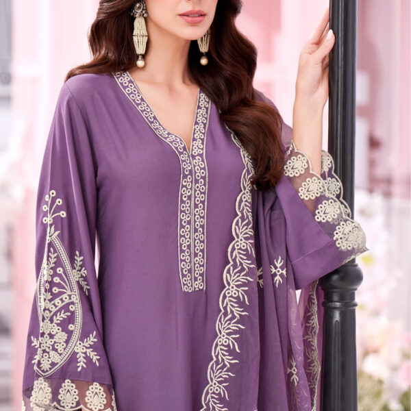 Lavender Rayon Bloom Co-ord Set