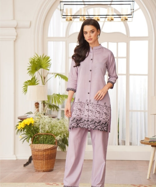 Lavender Haze Bombay Silk Co-ord Set