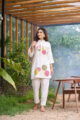 White Abstract Stitch Co-ord Set - Image 2