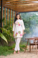 White Abstract Stitch Co-ord Set - Image 3