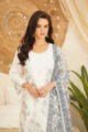 White Mull Cotton Printed Dupatta Straight Suit - Image 5