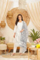 White Mull Cotton Printed Dupatta Straight Suit - Image 3
