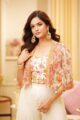 Blush Blossom Palazzo Set in Georgette - Image 2