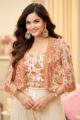 Blush Blossom Palazzo Set in Georgette - Image 4