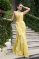 Butter Yellow Ready to Wear Saree for Bridesmaids: A premium pre-draped saree with an embroidered corset blouse, perfect for summer weddings, Haldi ceremonies, and luxury guest wear.