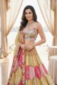 Multi Color Embellished Chinon Lehenga Set - Image 2