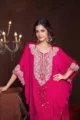 Women's Pink Embroidered Chinon Palazzo Set | Festive Wear - Image 2