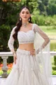 White Embellished Net Lehenga Set | Festive Wedding Wear - Image 2