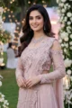 Lilac Embellished Pre-draped Lehenga Set - Image 2
