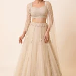 White Embellished Net Lehenga Set | Festive Wedding Wear