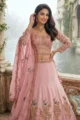 Peach Embroidered Lehenga Set | Designer Wedding Wear | Sysha - Image 2