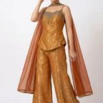 Orange Banarasi Brocade Palazzo Set