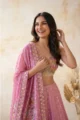 Fuchsia Pink Silk Lehenga Choli – Perfect for Sangeet & Mehendi - Image 2