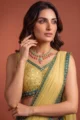 Teal Green Printed Chanderi Lehenga Set-3peice - Image 2