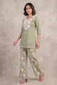 Green Chikankari Co-ord Set
