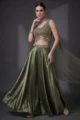 Green Jimmy Choo Embellished Palazzo Set