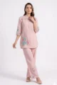 Pink Slub Cotton Co-ord Set