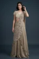 taupe-georgette-embellished-bridal-saree
