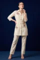 White Crepe Embroidered Co-ord Set