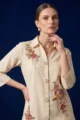 Charming White Crepe Embroidered Co-ord Set