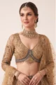Beige Embroiderd Lehenga Set