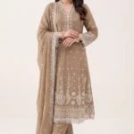 Beige Mull Cotton Kurta Set