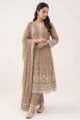 Beige Mull Cotton Kurta Set