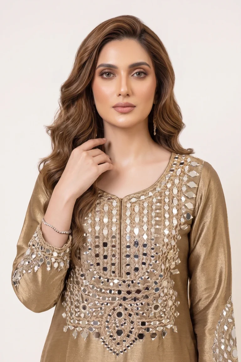 Brown Mirror Festive Kurta Set