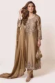 Gold Tissue Mirror Work Kurta Set