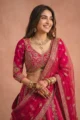 Majestic Rani Pink Silk Lehenga Set 3 Piece Breathtaking Regal Wedding Outfit
