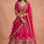 Rani Pink Embellished Silk Lehenga Set