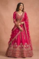 Rani Pink Embellished Silk Lehenga Set