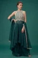 Stunning Teal Green Anarkali Set 3 Piece Breathtaking Festive Outfit by SYSHA