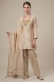 Beige Shimmer Farshi Salwar Set
