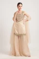 Breathtaking Cream Silk Embellished Palazzo Set 1 Radiant Regal Wedding Guest Outfit