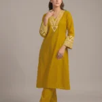 Stunning Mustard Yellow Rayon Embroidered Co-ord Set 1 Piece Breathtaking Luxury Co-ord Outfit