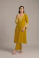 Stunning Mustard Yellow Rayon Embroidered Co-ord Set 1 Piece Breathtaking Luxury Co-ord Outfit