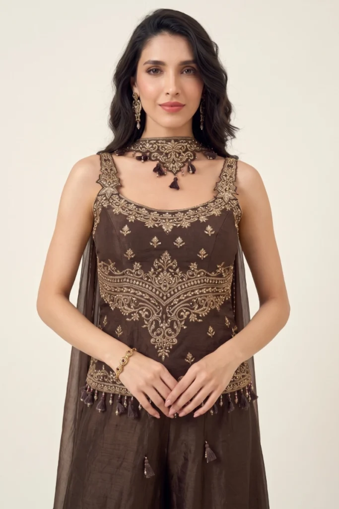 Brown Palazzo Set