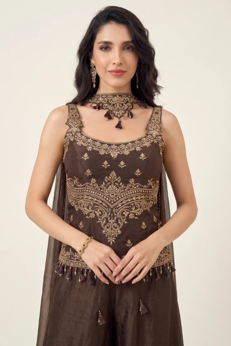 Brown Palazzo Set