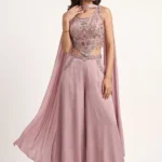 Dusty Rose Crepe Palazzo Set