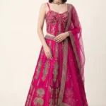 Rani Pink Silk Embroidered Lehenga Set