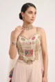 White Georgette Embroidered Palazzo Set