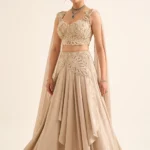 Exquisite Cream Chinon Embellished Lehenga Set 1 Premium 3 Piece Outfit