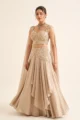 Exquisite Cream Chinon Embellished Lehenga Set 1 Premium 3 Piece Outfit