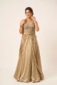 Luxurious Beige Crepe Satin Lehenga Choli Set 1 Premium 3 Piece Outfit